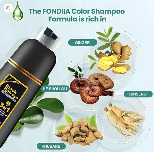 Unisex Instant Black Herbal Hair Dye Shampoo for Grey Hair Coverage Shampoo 3 in 1(100ml) Pack Of 2